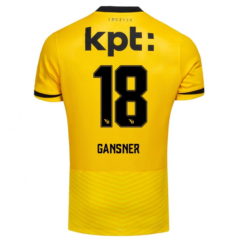 Danxen Herren Jann Gansner #18 Gelb Schwarz Heimtrikot Trikot 2025/26 T-Shirt Österreich