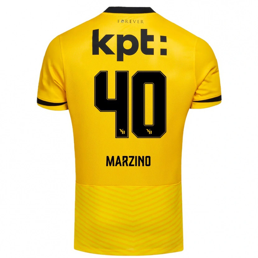 Danxen Herren Dario Marzino #40 Gelb Schwarz Heimtrikot Trikot 2025/26 T-Shirt Österreich