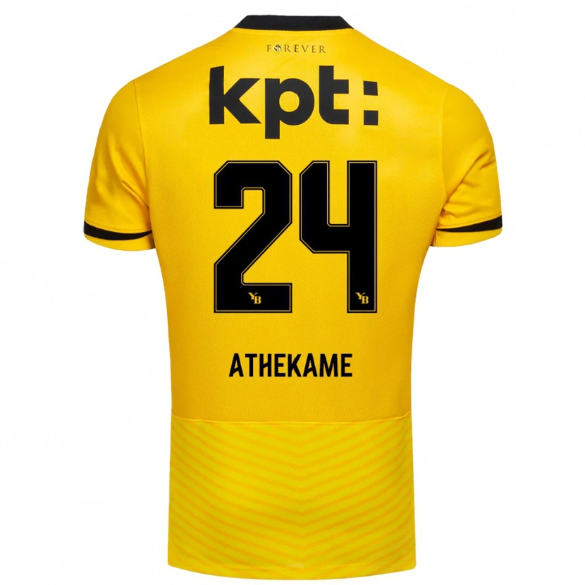 Danxen Herren Zachary Athekame #24 Gelb Schwarz Heimtrikot Trikot 2025/26 T-Shirt Österreich