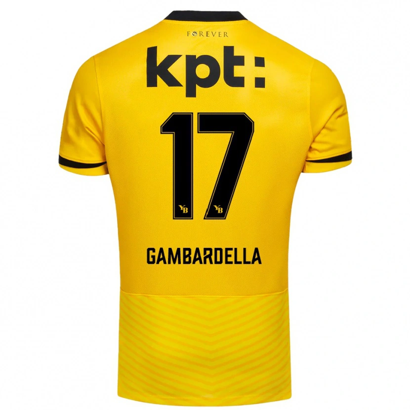 Danxen Herren Matteo Gambardella #17 Gelb Schwarz Heimtrikot Trikot 2025/26 T-Shirt Österreich