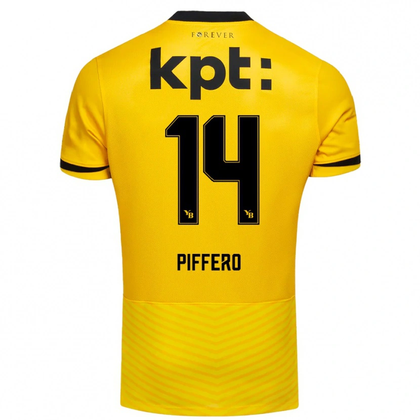 Danxen Herren David Piffero #14 Gelb Schwarz Heimtrikot Trikot 2025/26 T-Shirt Österreich