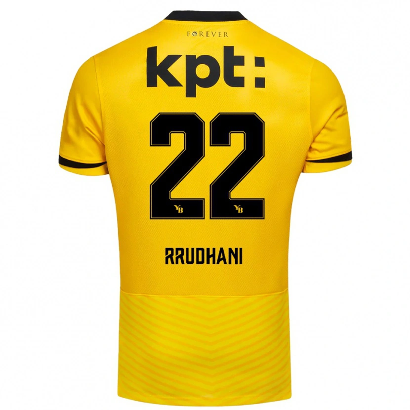 Danxen Herren Donat Rrudhani #22 Gelb Schwarz Heimtrikot Trikot 2025/26 T-Shirt Österreich