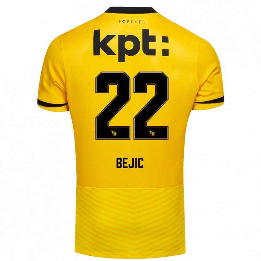 Danxen Herren Endrit Bejic #22 Gelb Schwarz Heimtrikot Trikot 2025/26 T-Shirt Österreich