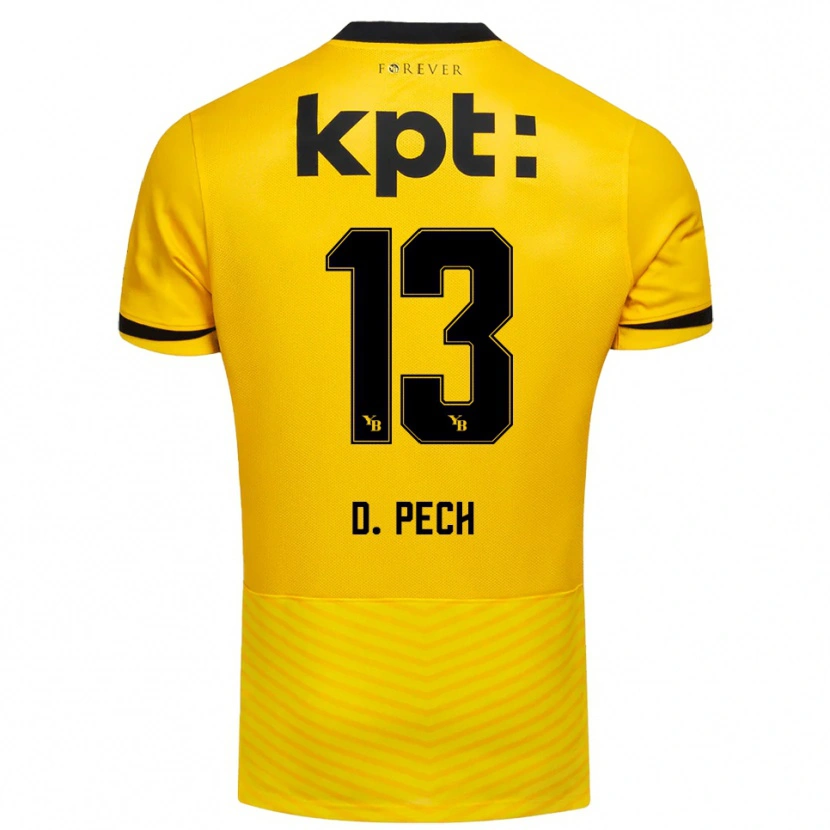 Danxen Herren Dominik Pech #13 Gelb Schwarz Heimtrikot Trikot 2025/26 T-Shirt Österreich
