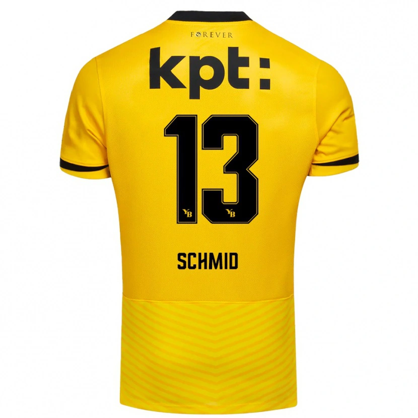 Danxen Herren Benjamin Schmid #13 Gelb Schwarz Heimtrikot Trikot 2025/26 T-Shirt Österreich