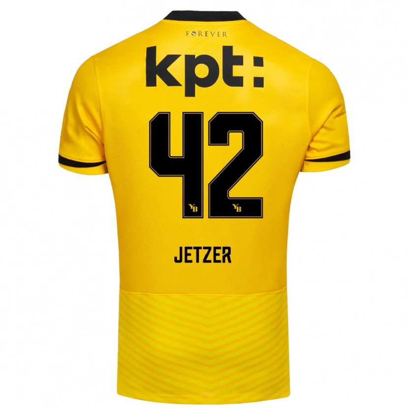 Danxen Herren Lorin Jetzer #42 Gelb Schwarz Heimtrikot Trikot 2025/26 T-Shirt Österreich