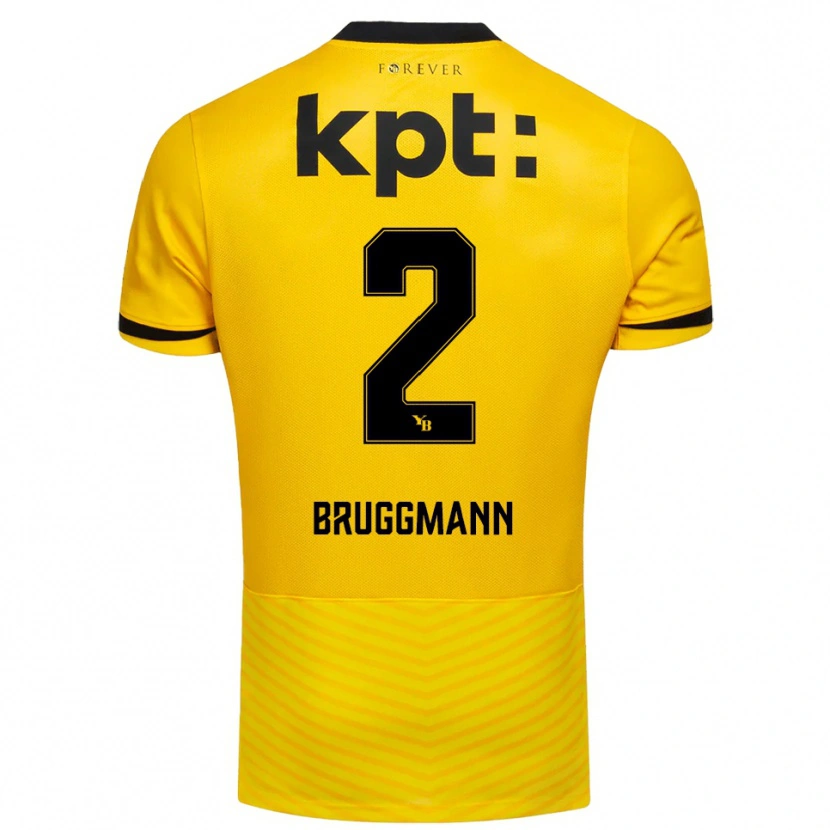 Danxen Herren Lino Bruggmann #2 Gelb Schwarz Heimtrikot Trikot 2025/26 T-Shirt Österreich