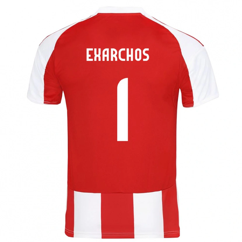 Danxen Herren Alexandros Exarchos #1 Rot Weiß Heimtrikot Trikot 2025/26 T-Shirt Österreich