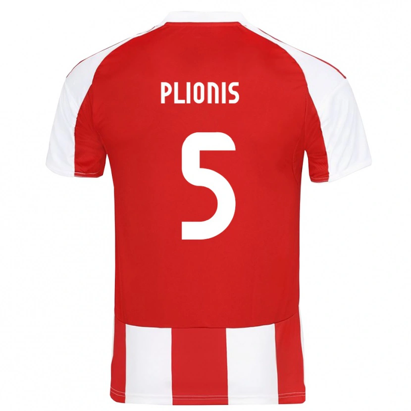 Danxen Herren Paraskevas Plionis #5 Rot Weiß Heimtrikot Trikot 2025/26 T-Shirt Österreich