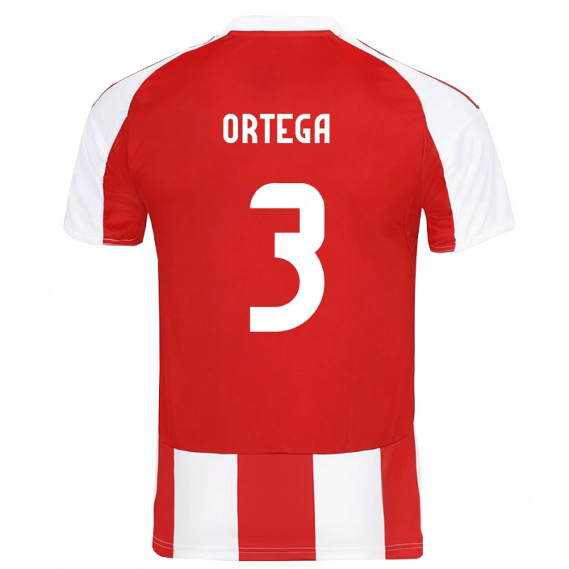 Danxen Herren Francisco Ortega #3 Rot Weiß Heimtrikot Trikot 2025/26 T-Shirt Österreich