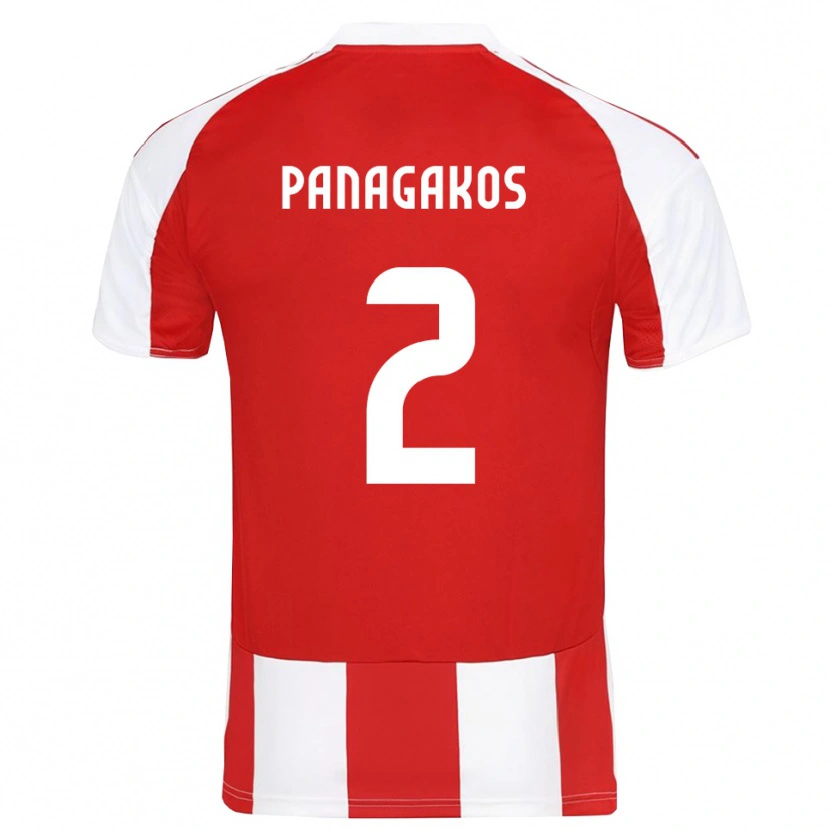 Danxen Herren Ilias Panagakos #2 Rot Weiß Heimtrikot Trikot 2025/26 T-Shirt Österreich