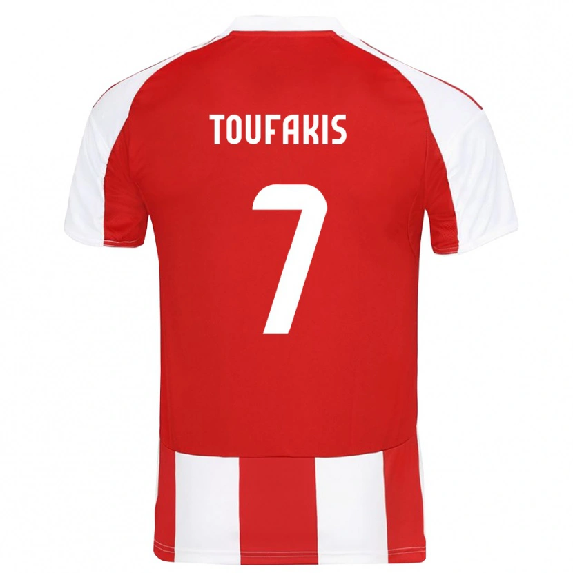 Danxen Herren Paschalis Toufakis #7 Rot Weiß Heimtrikot Trikot 2025/26 T-Shirt Österreich
