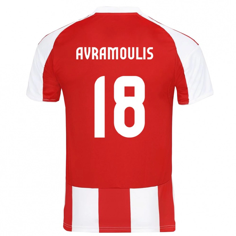 Danxen Herren Nikolaos Avramoulis #18 Rot Weiß Heimtrikot Trikot 2025/26 T-Shirt Österreich