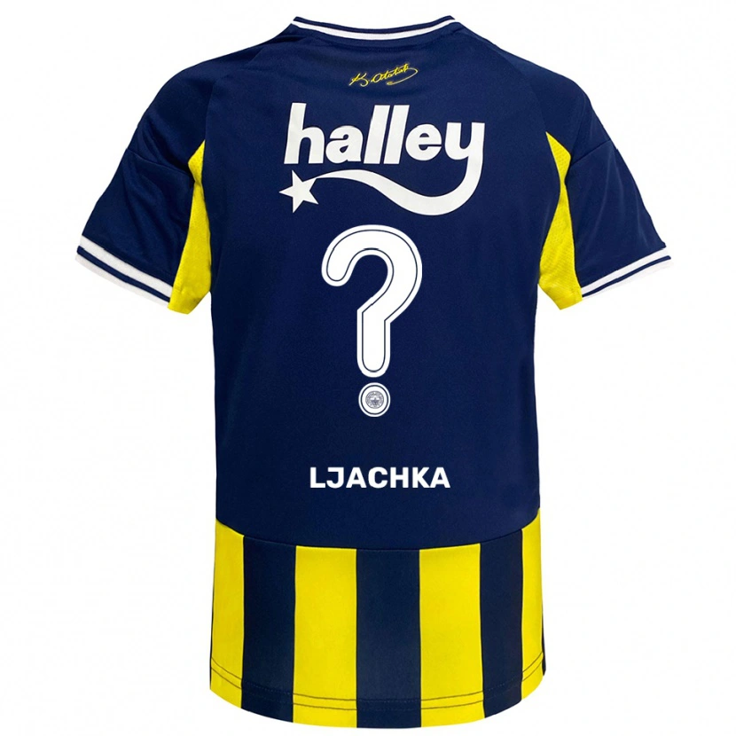 Danxen Herren Blendi Ljachka #0 Gelb Marineblau Weiß Heimtrikot Trikot 2025/26 T-Shirt Österreich
