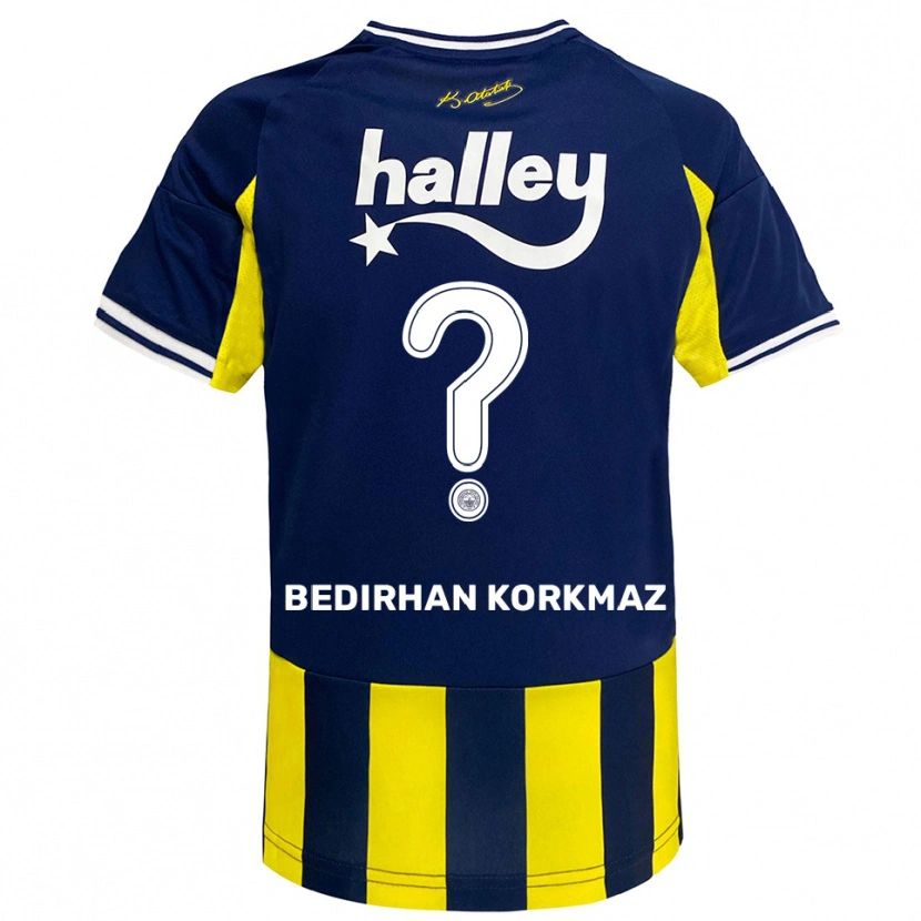Danxen Herren Yağız Bedirhan Korkmaz #0 Gelb Marineblau Weiß Heimtrikot Trikot 2025/26 T-Shirt Österreich