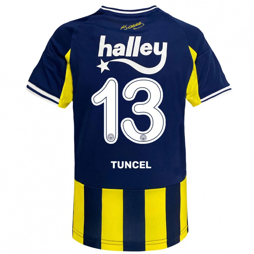 Danxen Herren Ercan Tuncel #13 Gelb Marineblau Weiß Heimtrikot Trikot 2025/26 T-Shirt Österreich