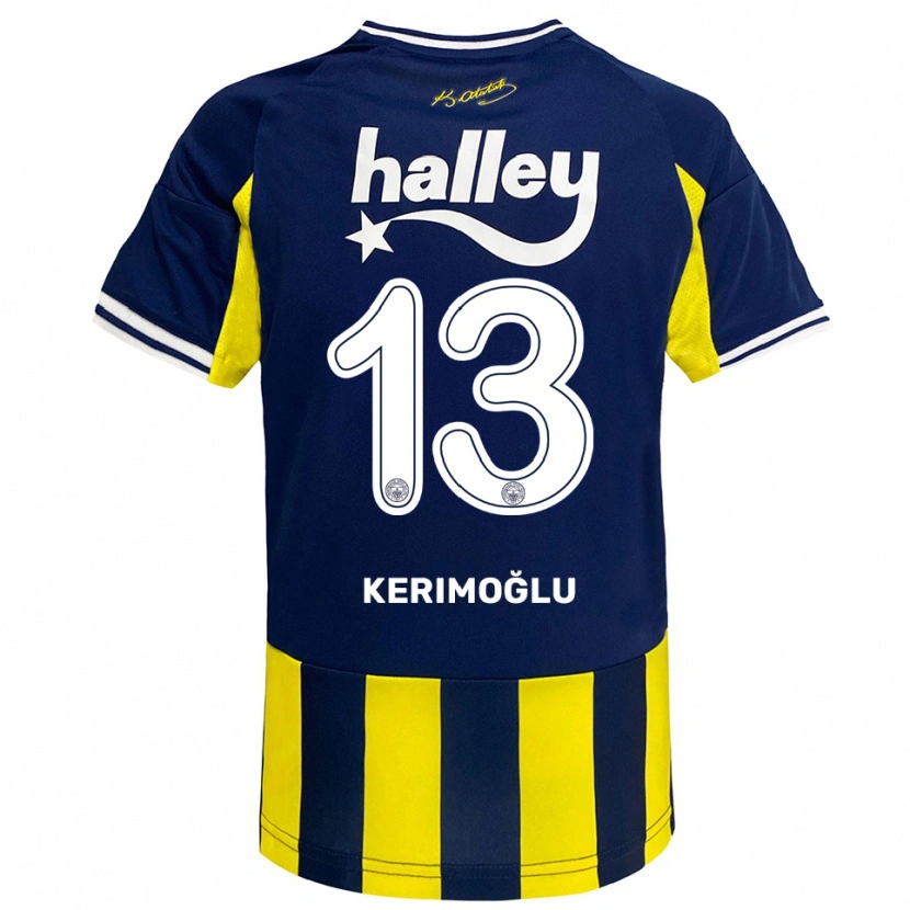 Danxen Herren Zeynep Kerimoğlu #13 Gelb Marineblau Weiß Heimtrikot Trikot 2025/26 T-Shirt Österreich