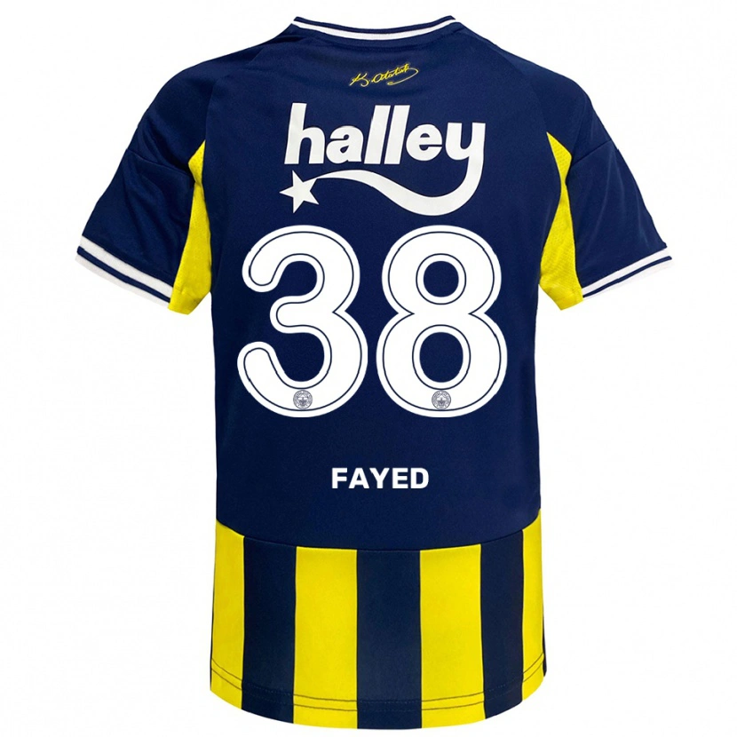 Danxen Herren Omar Fayed #38 Gelb Marineblau Weiß Heimtrikot Trikot 2025/26 T-Shirt Österreich
