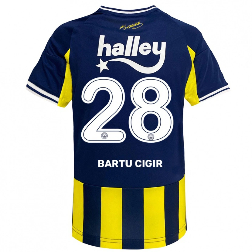 Danxen Herren Can Bartu Çığır #28 Gelb Marineblau Weiß Heimtrikot Trikot 2025/26 T-Shirt Österreich