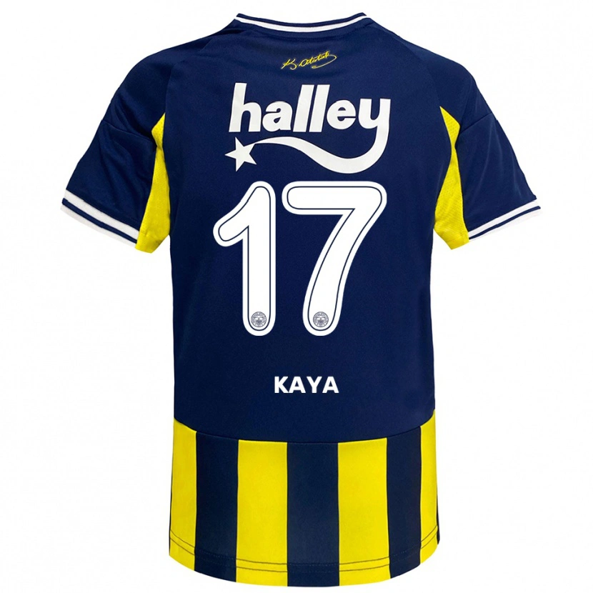 Danxen Herren İpek Kaya #17 Gelb Marineblau Weiß Heimtrikot Trikot 2025/26 T-Shirt Österreich