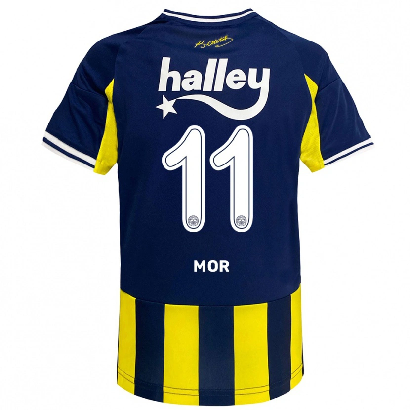Danxen Herren Emre Mor #11 Gelb Marineblau Weiß Heimtrikot Trikot 2025/26 T-Shirt Österreich