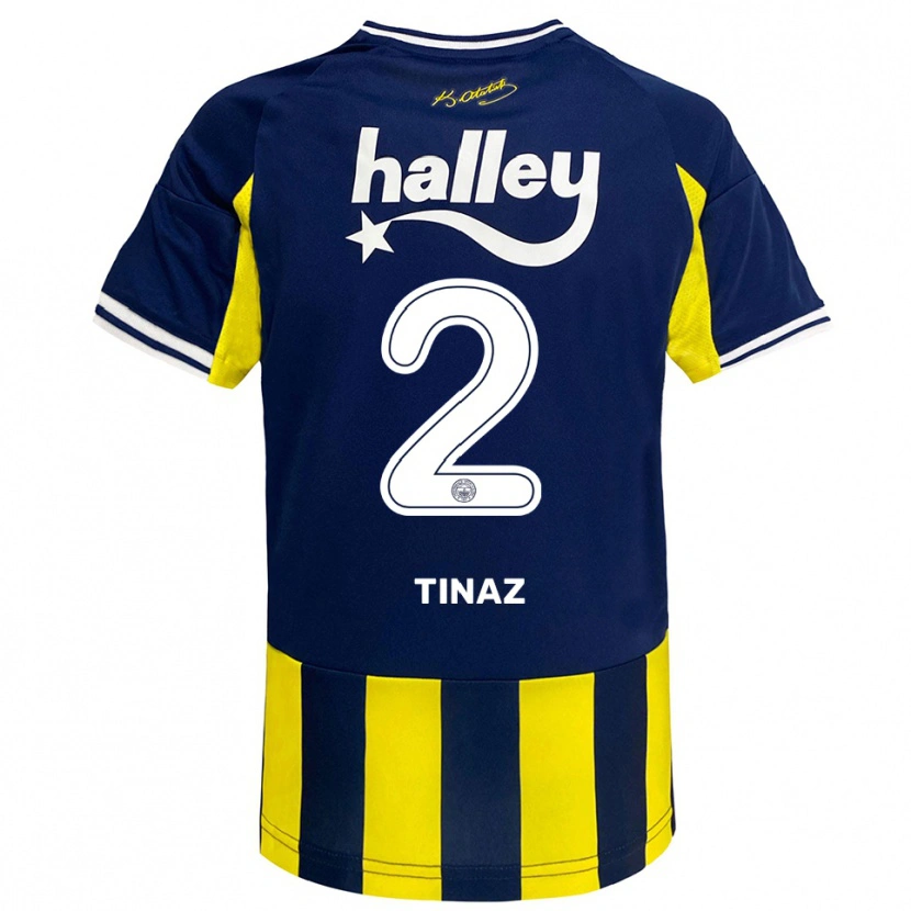 Danxen Herren Altuğ Tınaz #2 Gelb Marineblau Weiß Heimtrikot Trikot 2025/26 T-Shirt Österreich