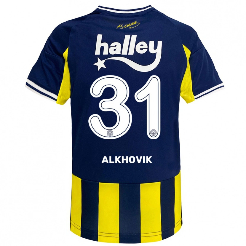 Danxen Herren Karyna Alkhovik #31 Gelb Marineblau Weiß Heimtrikot Trikot 2025/26 T-Shirt Österreich