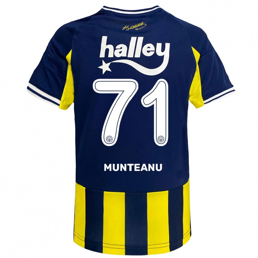 Danxen Herren Natalia Munteanu #71 Gelb Marineblau Weiß Heimtrikot Trikot 2025/26 T-Shirt Österreich
