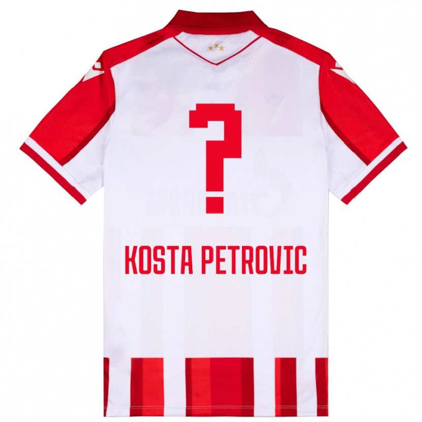 Danxen Herren Kosta Petrovic #0 Rot Weiß Heimtrikot Trikot 2025/26 T-Shirt Österreich