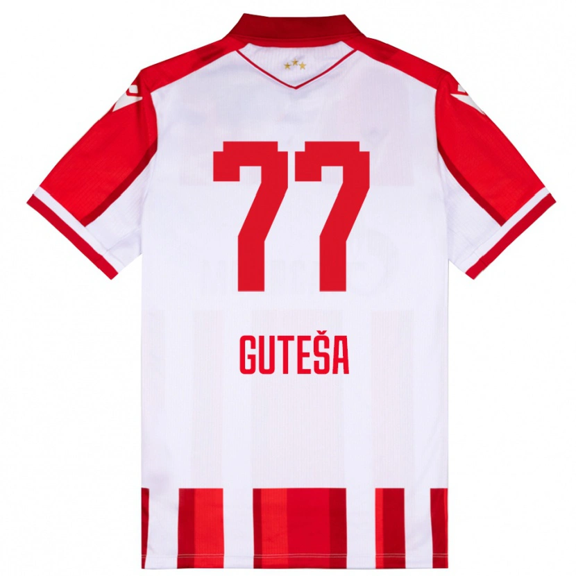 Danxen Herren Ivan Guteša #77 Rot Weiß Heimtrikot Trikot 2025/26 T-Shirt Österreich