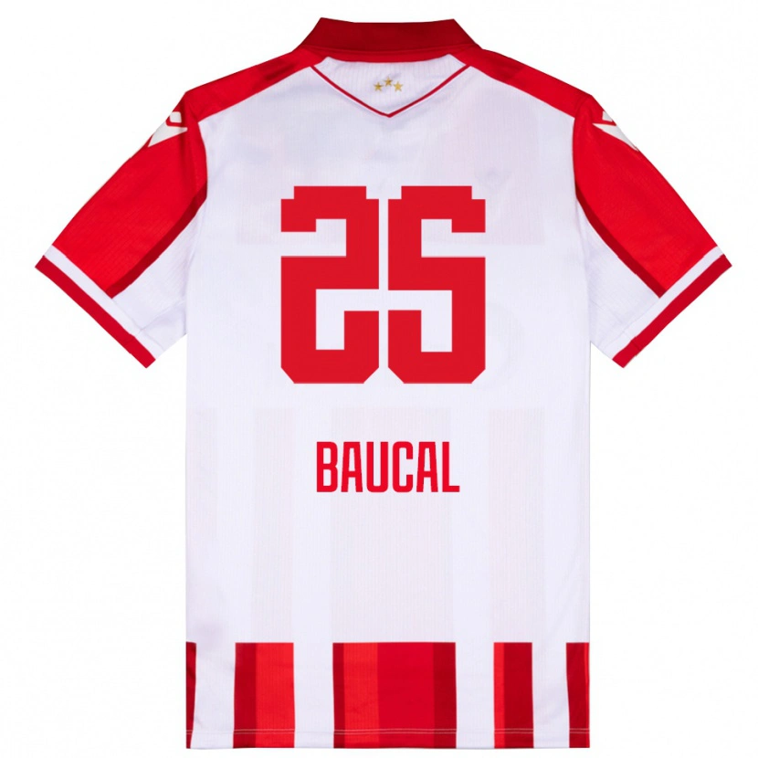 Danxen Herren Strahinja Baucal #25 Rot Weiß Heimtrikot Trikot 2025/26 T-Shirt Österreich