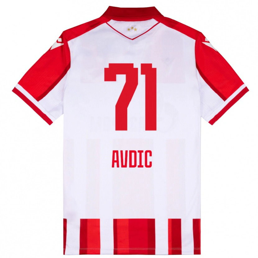 Danxen Herren Adem Avdic #71 Rot Weiß Heimtrikot Trikot 2025/26 T-Shirt Österreich