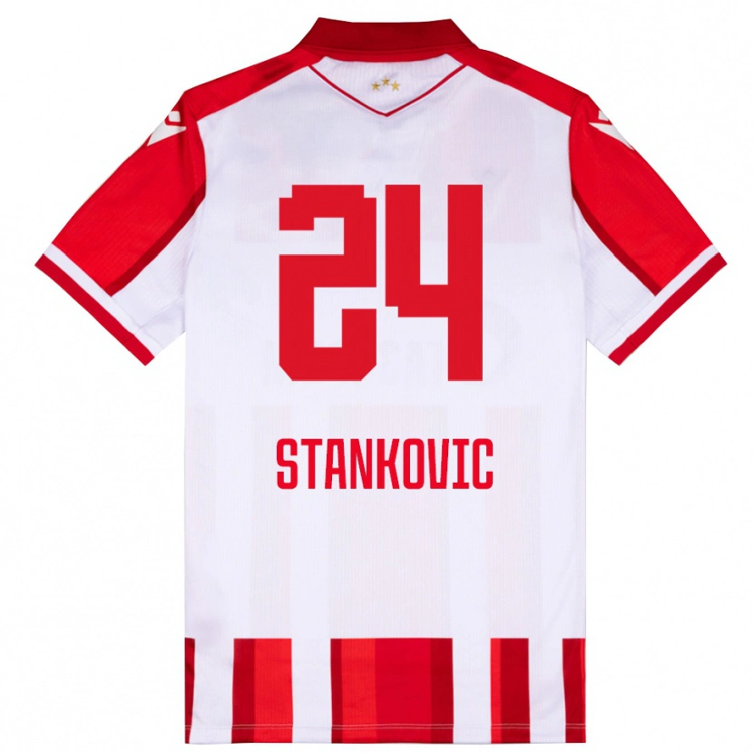Danxen Herren Nikola Stankovic #24 Rot Weiß Heimtrikot Trikot 2025/26 T-Shirt Österreich
