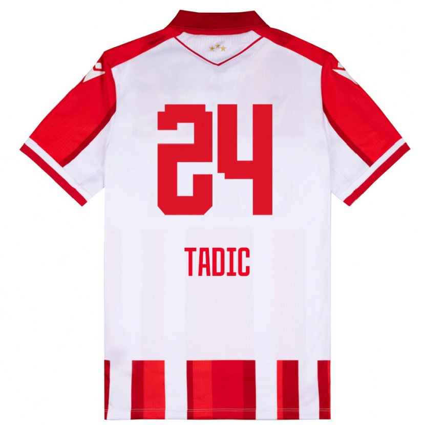 Danxen Herren Ilija Tadic #24 Rot Weiß Heimtrikot Trikot 2025/26 T-Shirt Österreich