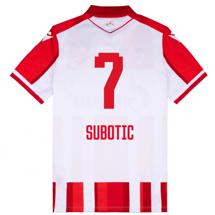 Danxen Herren Vasilije Subotic #7 Rot Weiß Heimtrikot Trikot 2025/26 T-Shirt Österreich