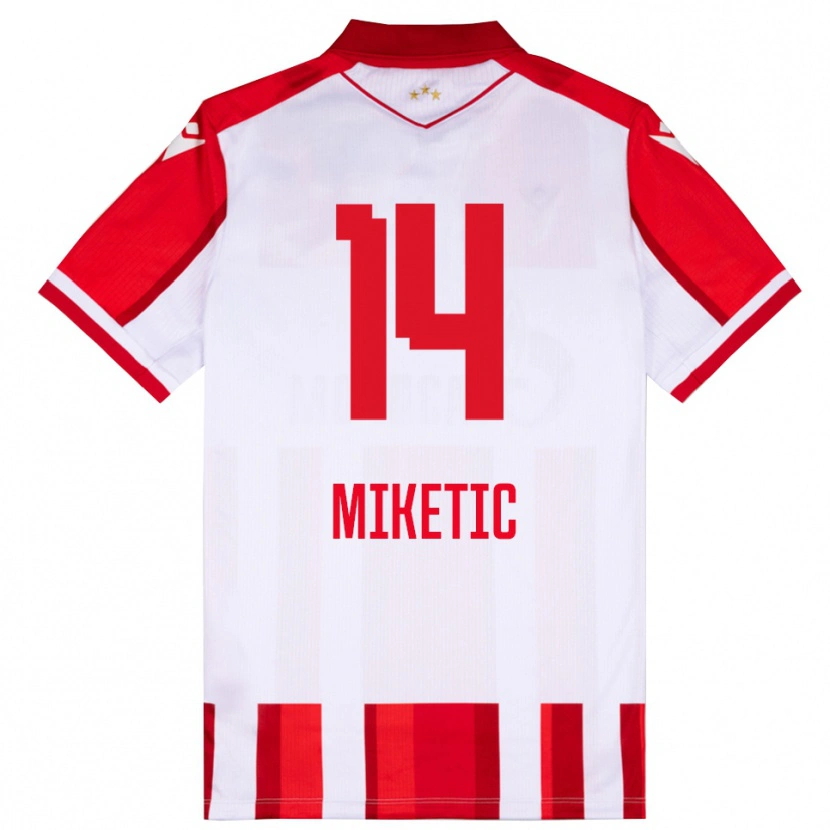 Danxen Herren Aleksandar Miketic #14 Rot Weiß Heimtrikot Trikot 2025/26 T-Shirt Österreich