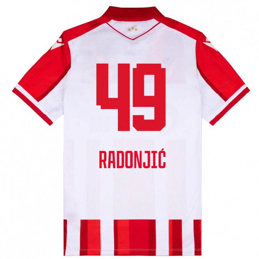 Danxen Herren Nemanja Radonjić #49 Rot Weiß Heimtrikot Trikot 2025/26 T-Shirt Österreich