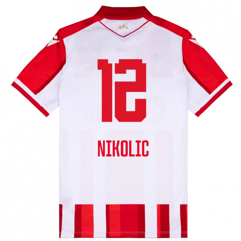 Danxen Herren Uros Nikolic #12 Rot Weiß Heimtrikot Trikot 2025/26 T-Shirt Österreich