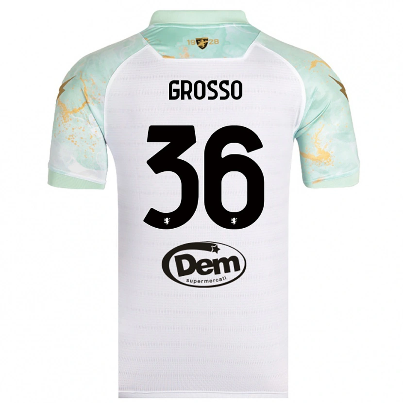 Danxen Herren Filippo Grosso #36 Weiß Schwarz Auswärtstrikot Trikot 2025/26 T-Shirt Österreich