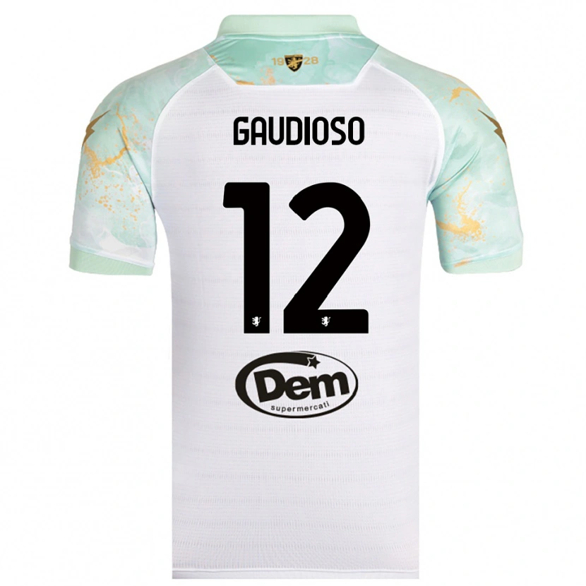 Danxen Herren Gianmaria Gaudioso #12 Weiß Schwarz Auswärtstrikot Trikot 2025/26 T-Shirt Österreich
