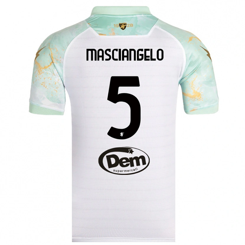 Danxen Herren Edoardo Masciangelo #5 Weiß Schwarz Auswärtstrikot Trikot 2025/26 T-Shirt Österreich