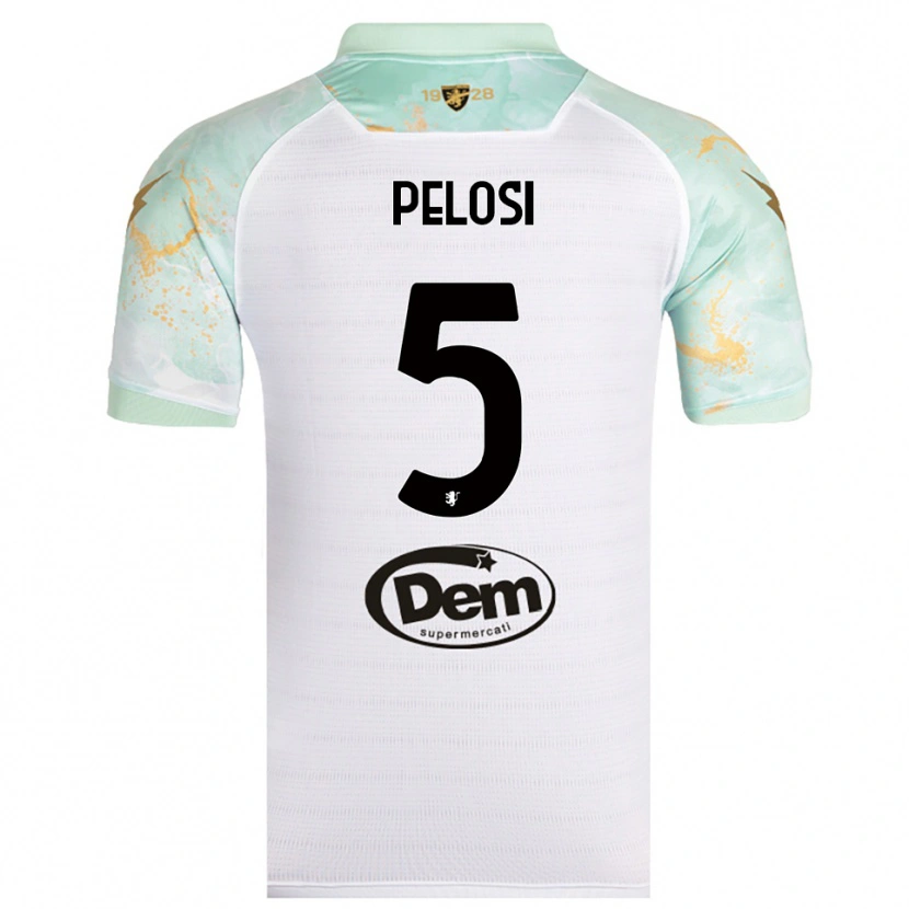 Danxen Herren Dario Pelosi #5 Weiß Schwarz Auswärtstrikot Trikot 2025/26 T-Shirt Österreich