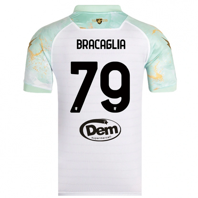 Danxen Herren Gabriele Bracaglia #79 Weiß Schwarz Auswärtstrikot Trikot 2025/26 T-Shirt Österreich