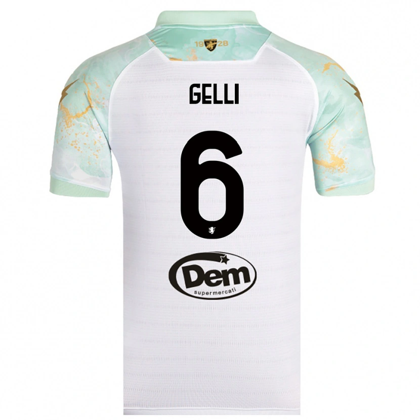 Danxen Herren Jacopo Gelli #6 Weiß Schwarz Auswärtstrikot Trikot 2025/26 T-Shirt Österreich