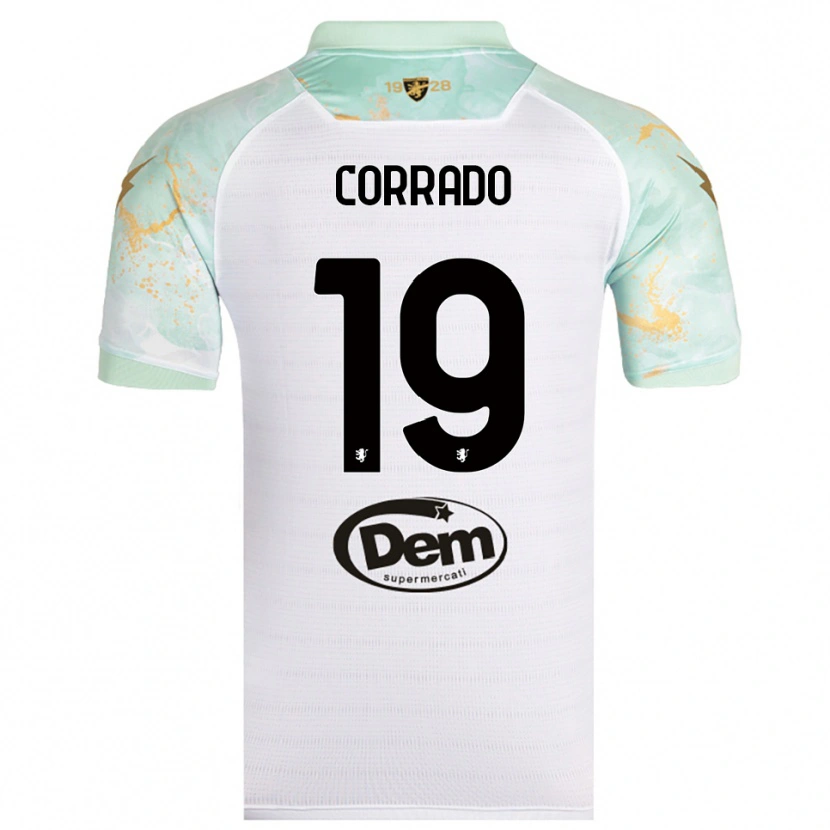 Danxen Herren Niccolò Corrado #19 Weiß Schwarz Auswärtstrikot Trikot 2025/26 T-Shirt Österreich