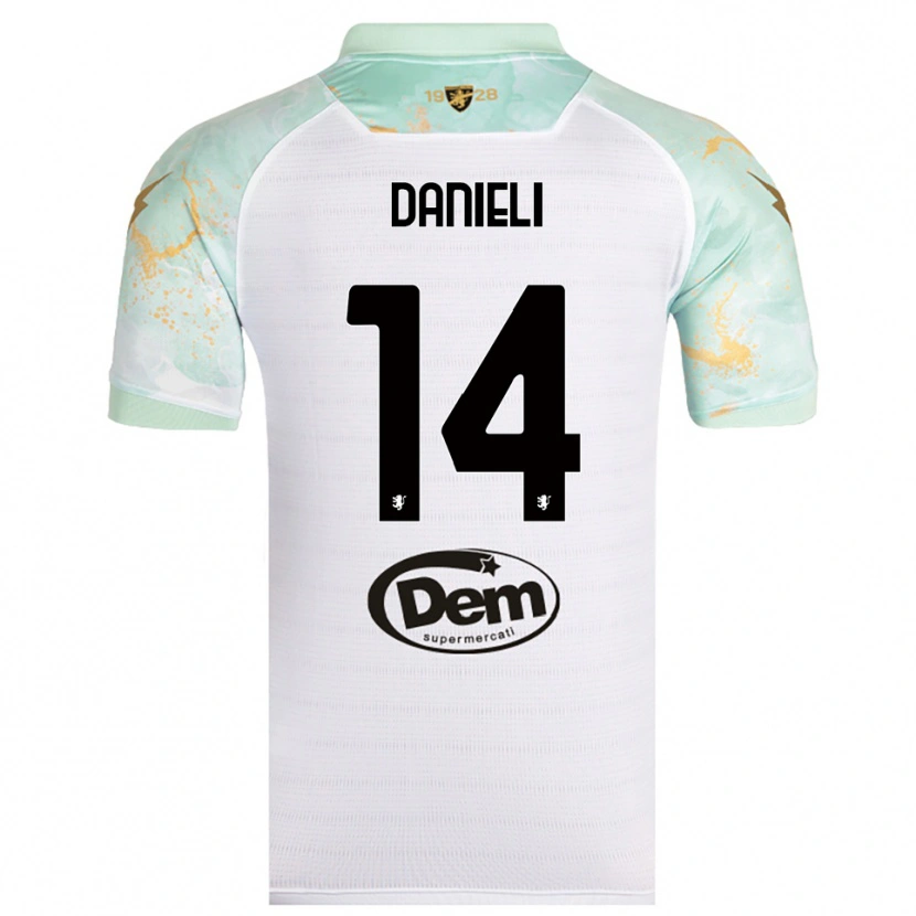Danxen Herren Lorenzo Danieli #14 Weiß Schwarz Auswärtstrikot Trikot 2025/26 T-Shirt Österreich