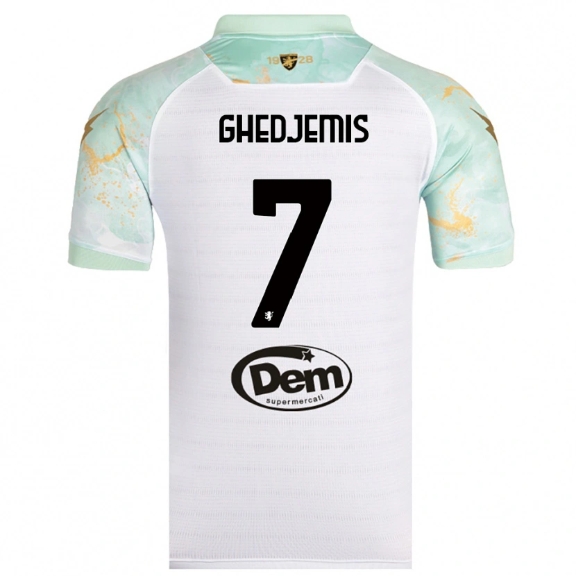 Danxen Herren Farès Ghedjemis #7 Weiß Schwarz Auswärtstrikot Trikot 2025/26 T-Shirt Österreich