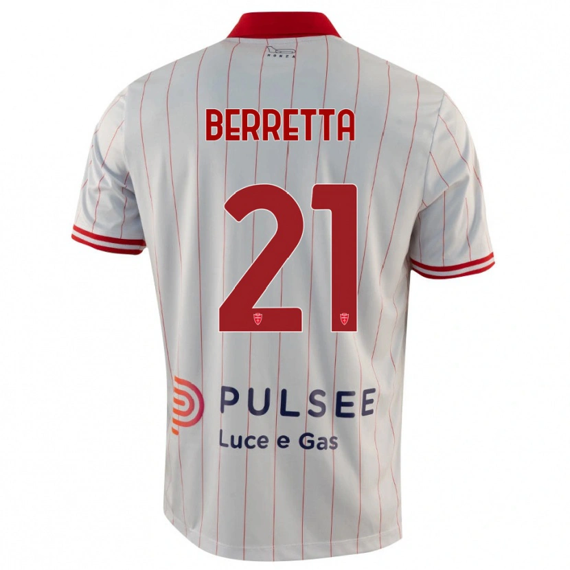 Danxen Herren Alessandro Berretta #21 Weiß Rot Blau Auswärtstrikot Trikot 2025/26 T-Shirt Österreich