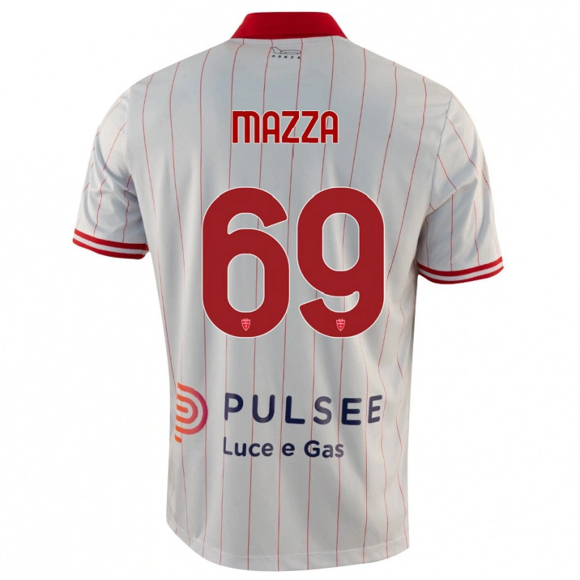 Danxen Herren Andrea Mazza #69 Weiß Rot Blau Auswärtstrikot Trikot 2025/26 T-Shirt Österreich