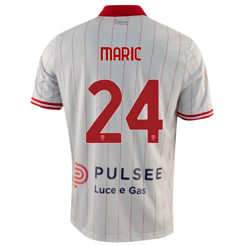 Danxen Herren Mirko Marić #24 Weiß Rot Blau Auswärtstrikot Trikot 2025/26 T-Shirt Österreich